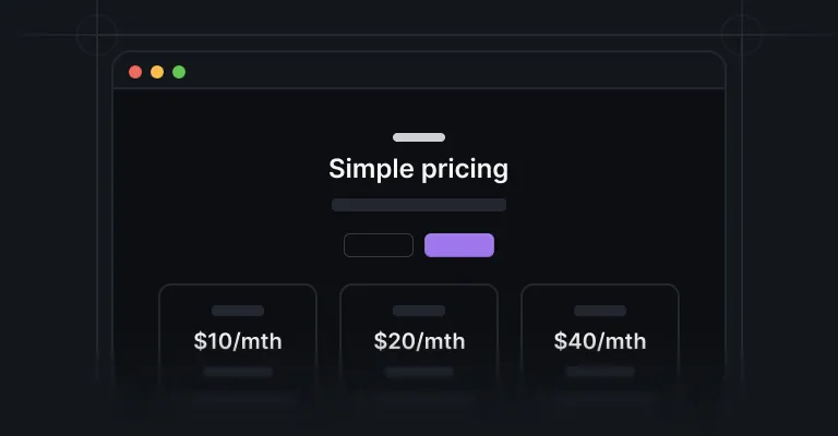 Pricing pages